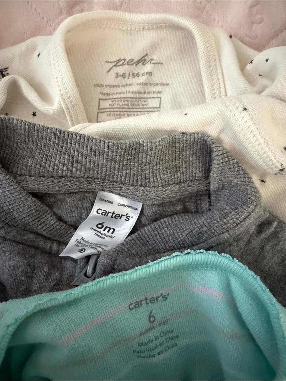 Baby Footed Sleepers Bundle - Gray, Pink, Cream, Mint